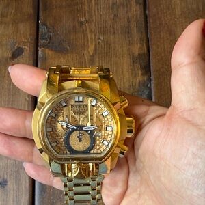 Invicta Reserve Zeus Bolt Chronograph Gold Tone Men's Watch